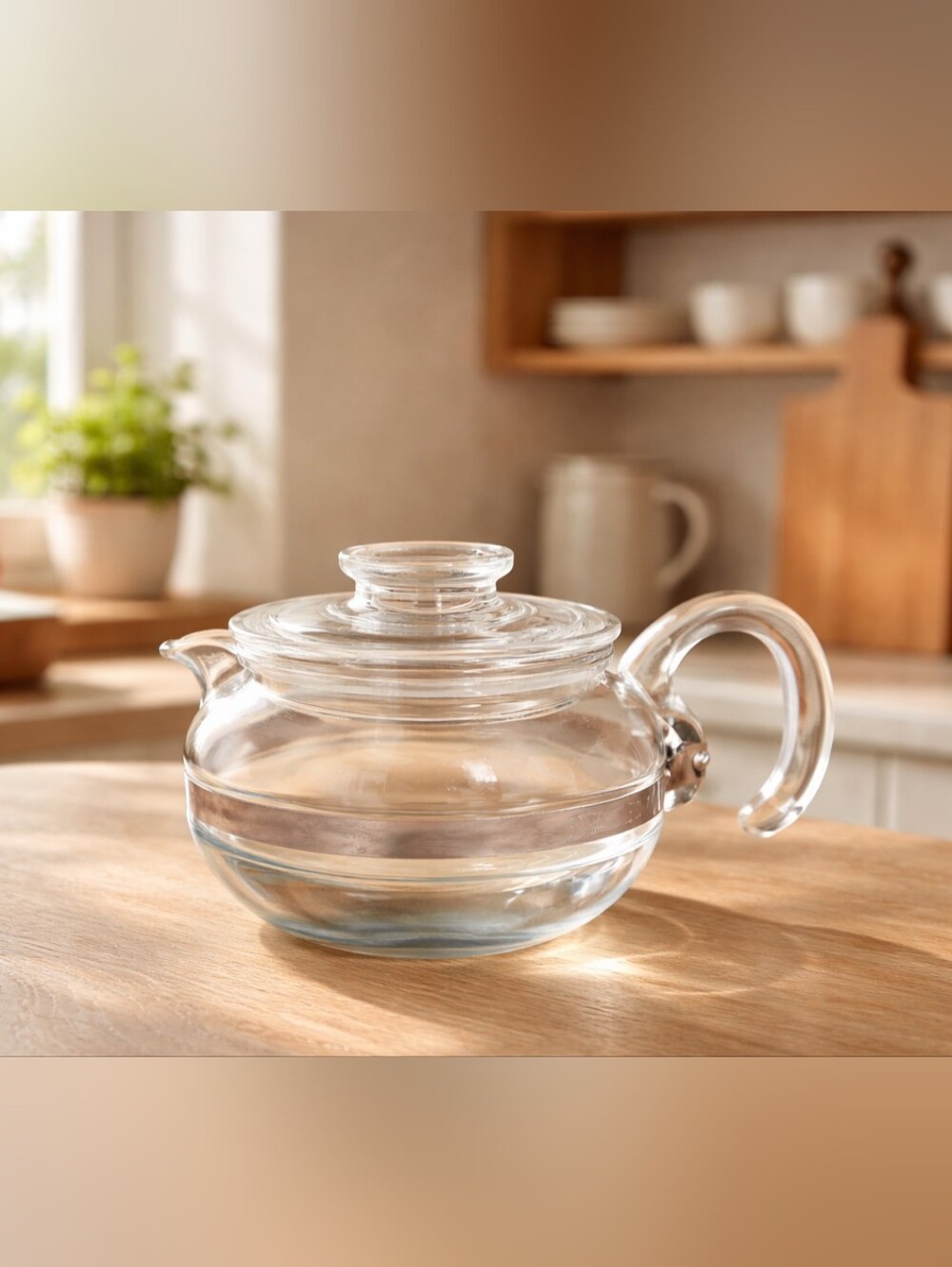 Vintage Pyrex Flameware Glass Coffee Tea Pot 8446B 6-Cup  With Lid #7756 C